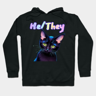 Batman - He/They Rainbow Text Heather Gray Hoodie